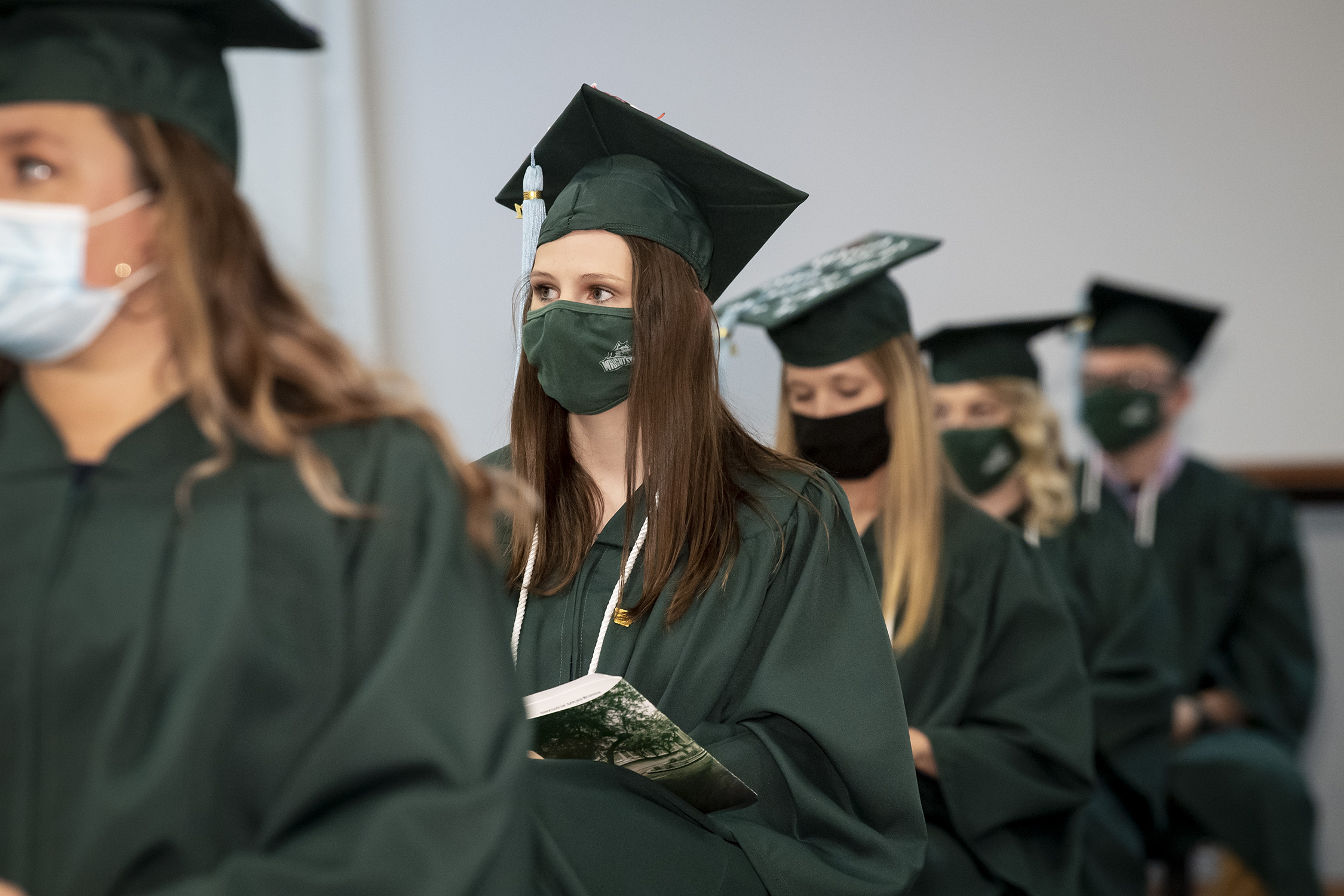 Lake Campus graduates attending one of three commencement ceremonies held to accommodate health and safety standards during the COVID pandemic. 